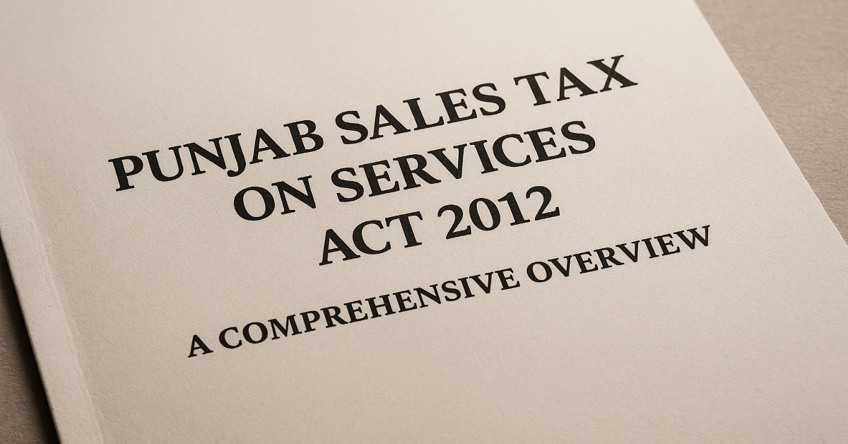 Punjab Sales Tax on Services Act 2012